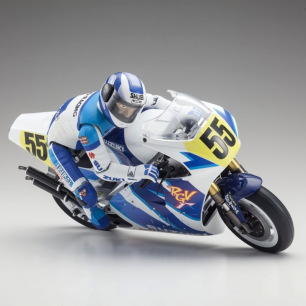 Moto Hanging on Racer Suzuki RGV 1992 kit de Kyosho