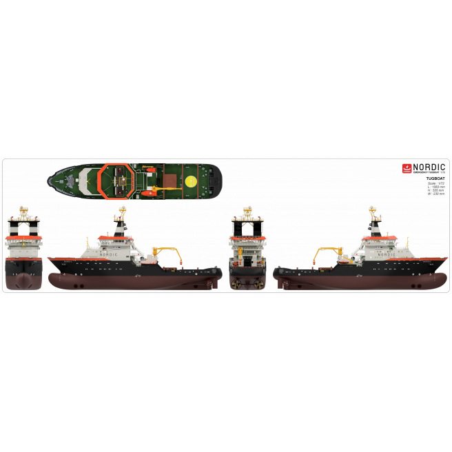 Bateau remorqueur Nordic Tug Boat 1/72 de  Türkmodel